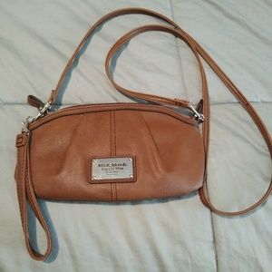 Relic brown mini crossbody/wristlet